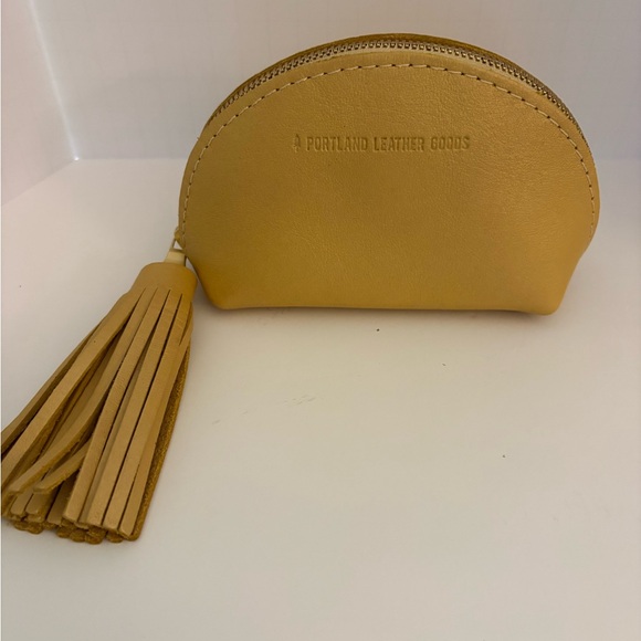 Portland Leather Handbags - Portland Leather Mustard Cosmetic Case